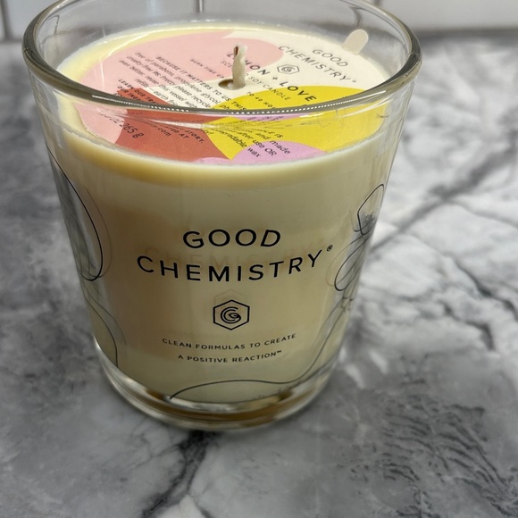 Chemistry Other - Good Chemistry Lemon + Love Scented Soy Candle - Pink, Yellow, Cream